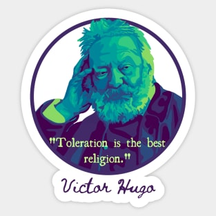 Victor Hugo Portrait and Quote Sticker